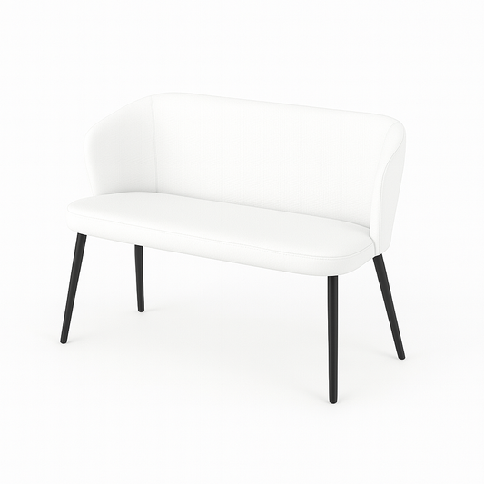 Bancheta piele BRUNO culoare ALB