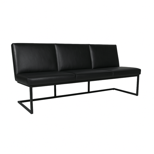 Bancheta piele  FLEET culoare NEGRU