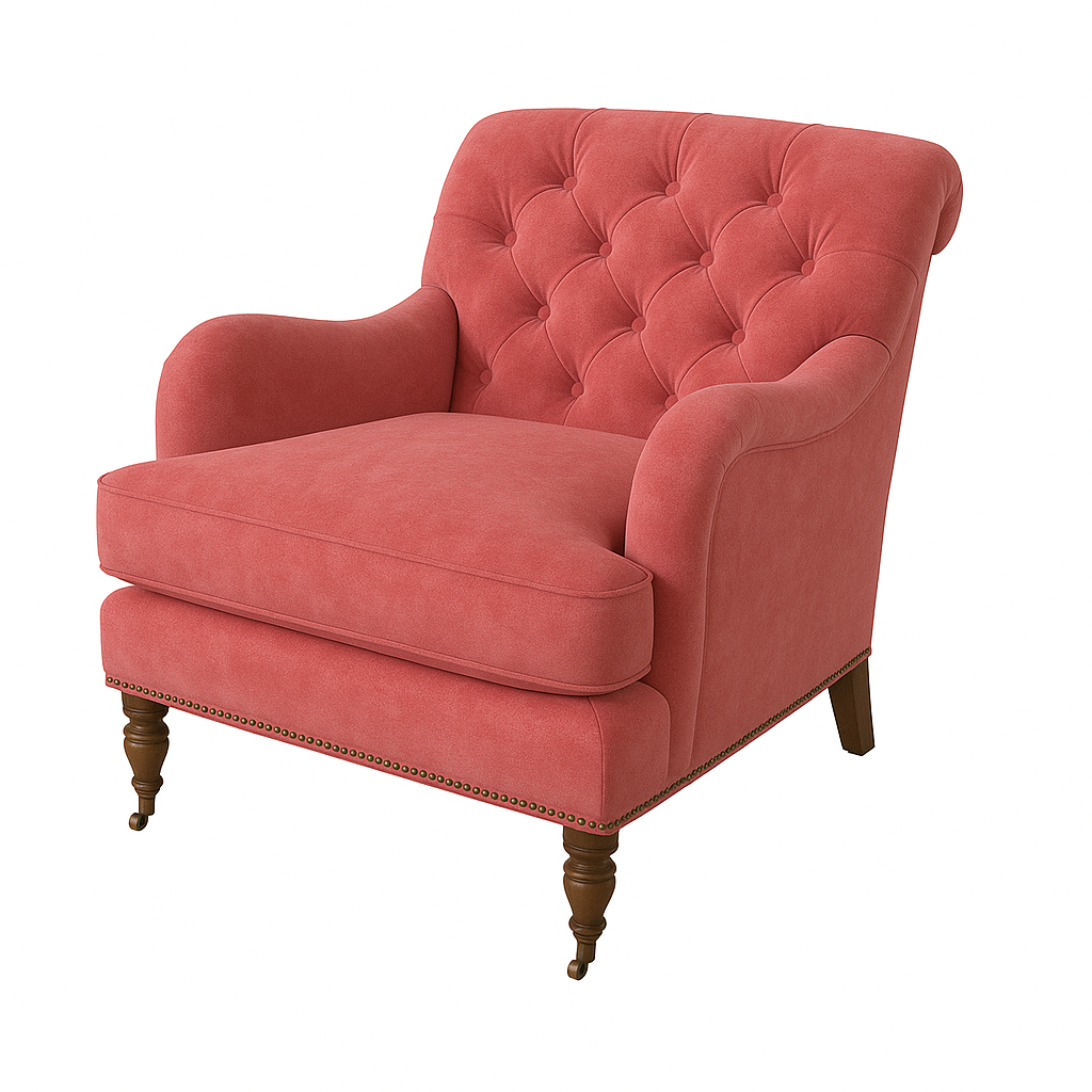 Fotoliu catifea ROZ | model CALEDONIAN