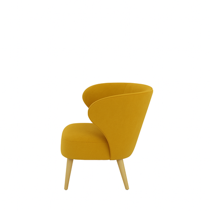 Fotoliu catifea NEAGRA | model CAPRICE