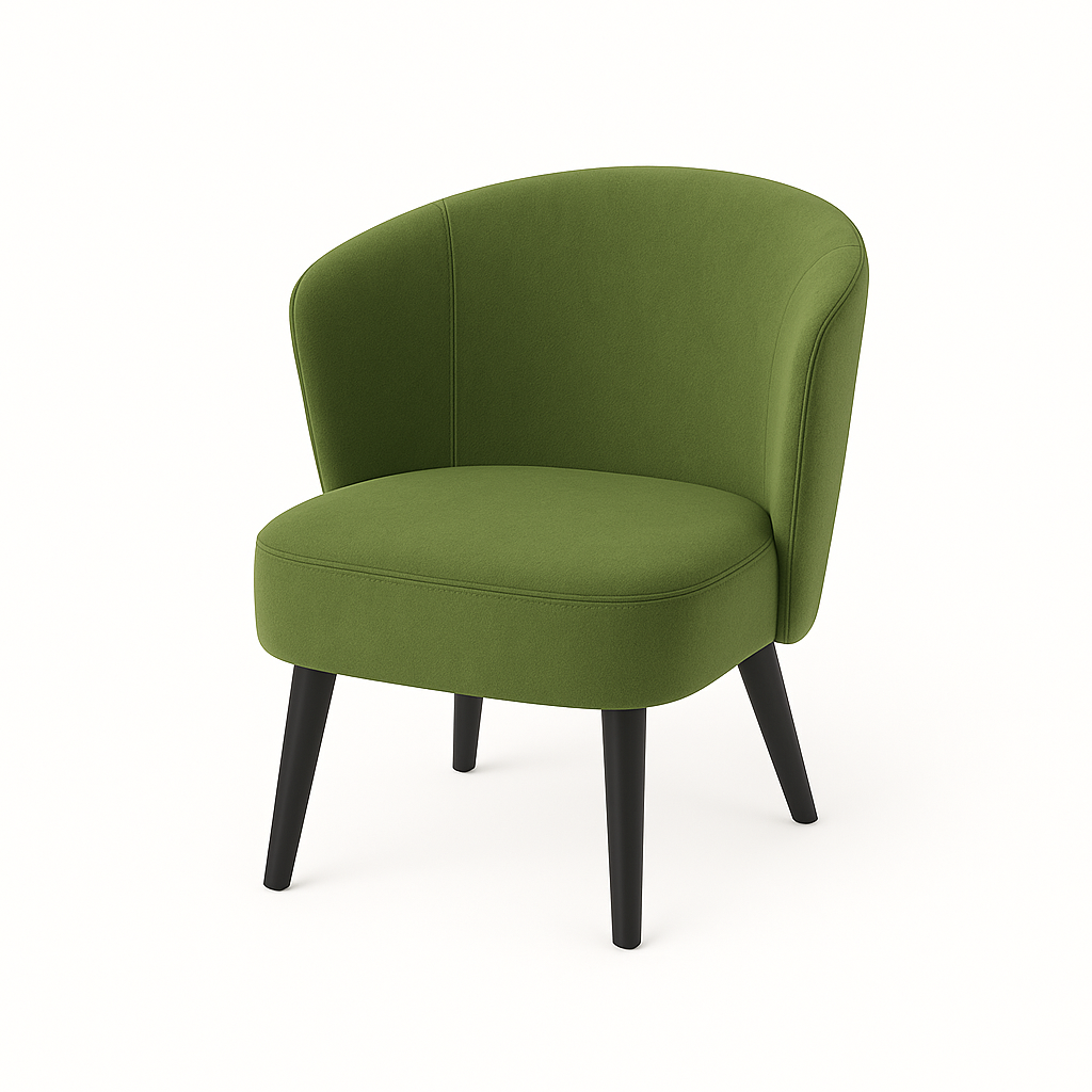 Fotoliu catifea VERDE | model LOTUS