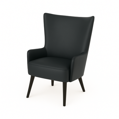 Fotoliu piele NEAGRA | model LAURA