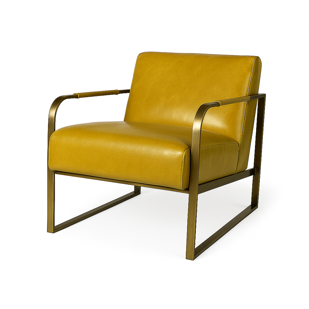 Fotoliu piele GALBENA | model MARCELO