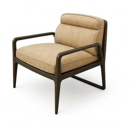 Fotoliu catifea DARI A culoare BEJ