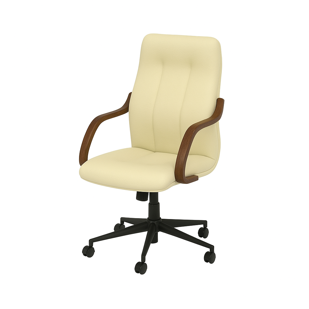 Scaun birou piele BEJ | model OVO