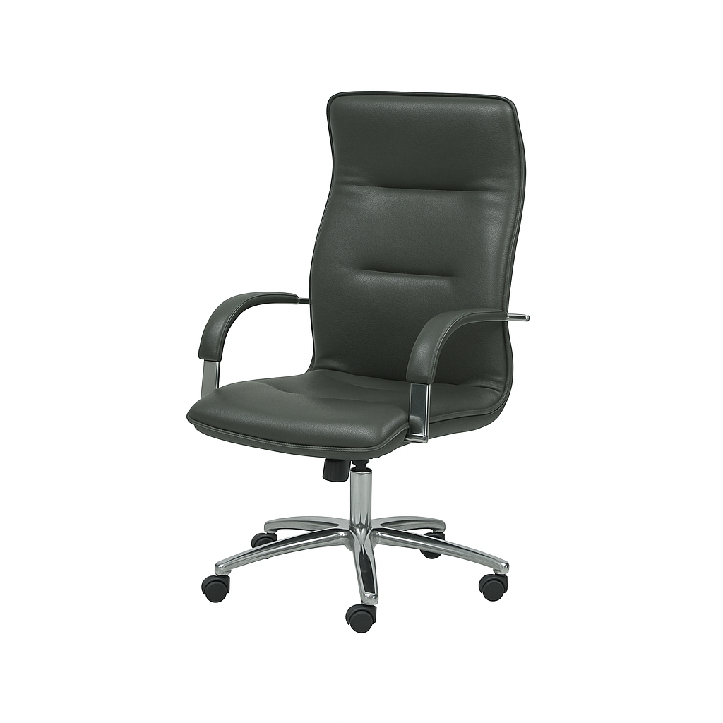 Scaun birou piele VERDE | model OMEGA P