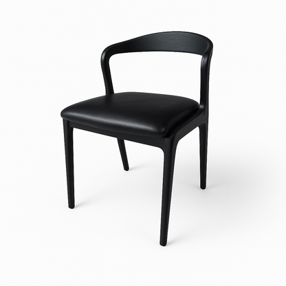 Scaun piele NEAGRA | model ELMO NA