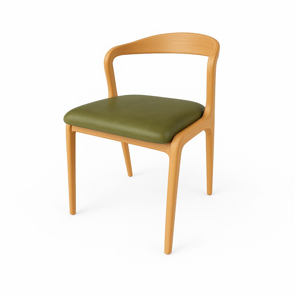 Scaun piele VERDE model ELMO NA