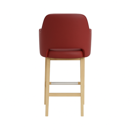 Scaun bar piele naturala BEJ | model APRIL