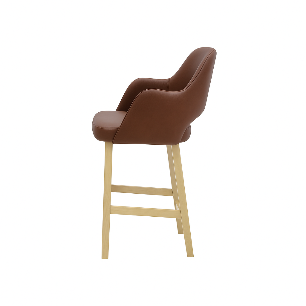 Scaun bar piele naturala | model APRIL