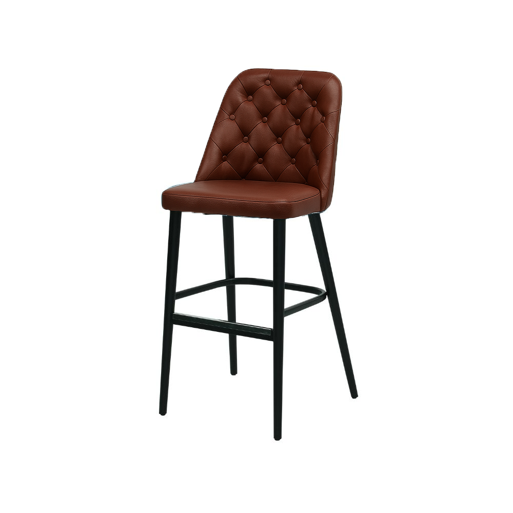 Scaun bar piele VERDE | model SCOT