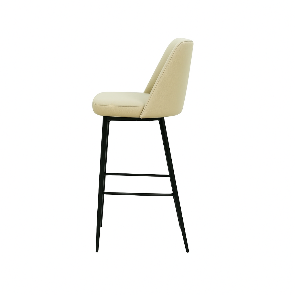 Scaun bar piele BEJ | model SOLO