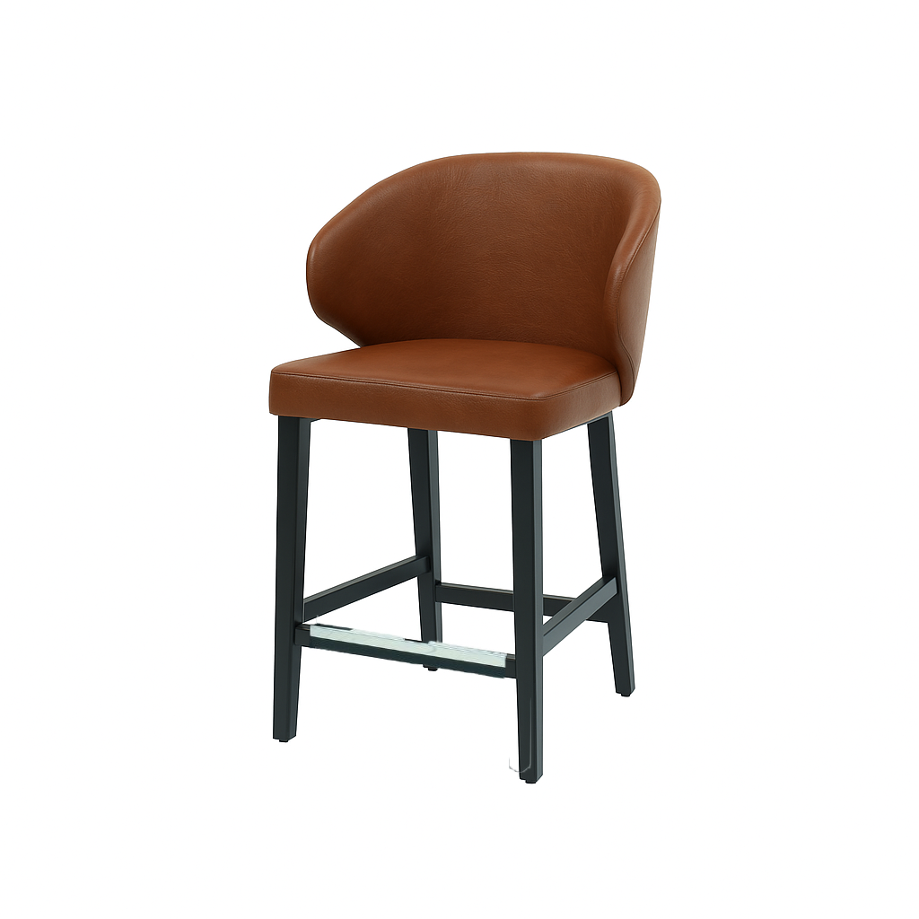 Scaun bar piele naturala VERDE | model CAPRICE