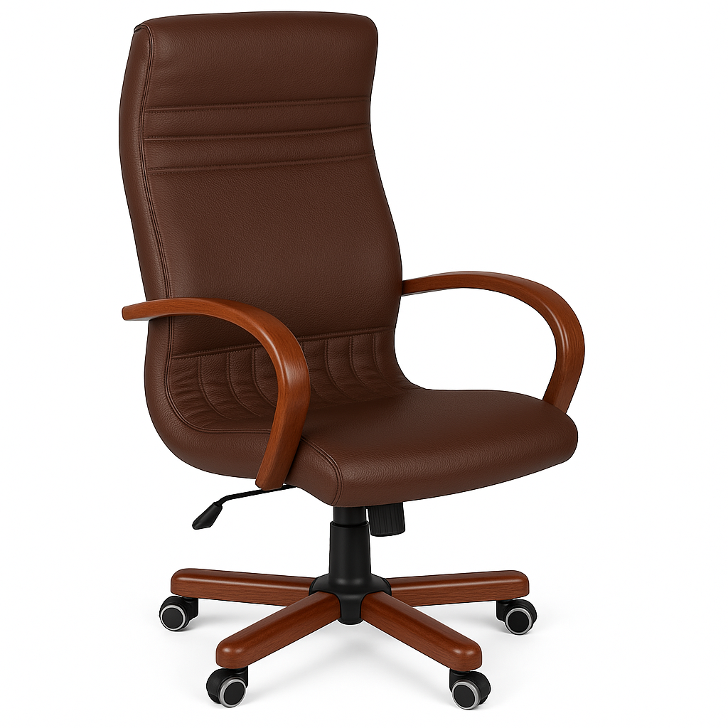 Scaun birou piele NEAGRA | model GOLD P