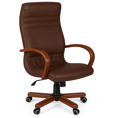 Scaun birou piele NEAGRA | model GOLD P