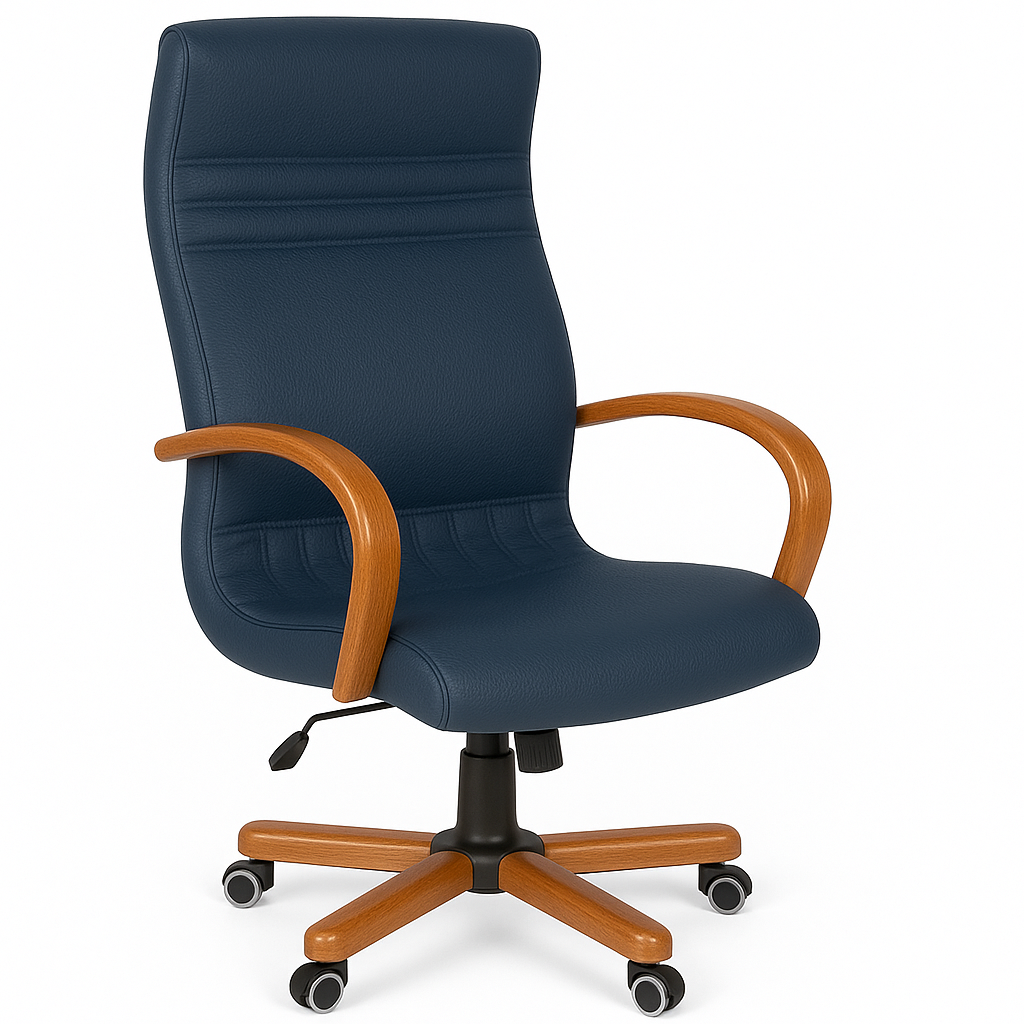 Scaun birou piele VERDE | model GOLD P