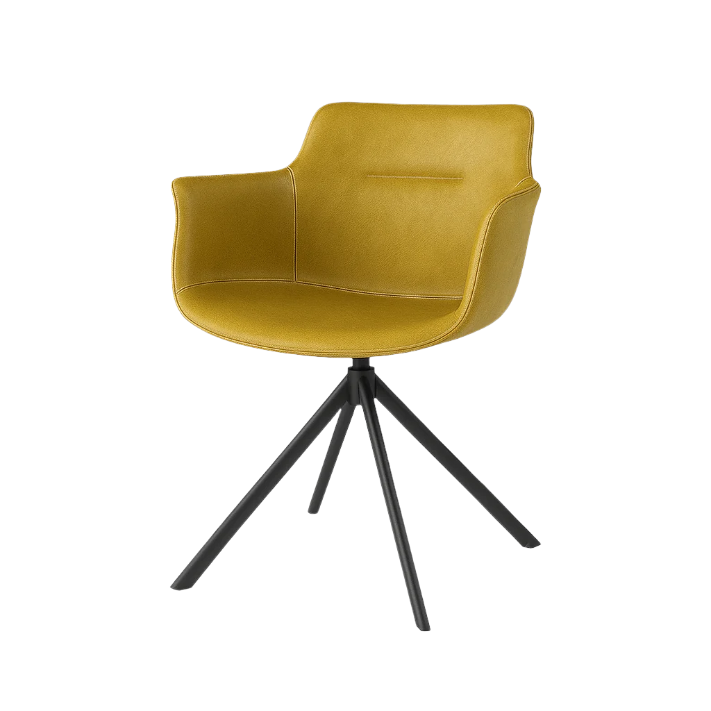 Scaun piele GALBENA | model MARA