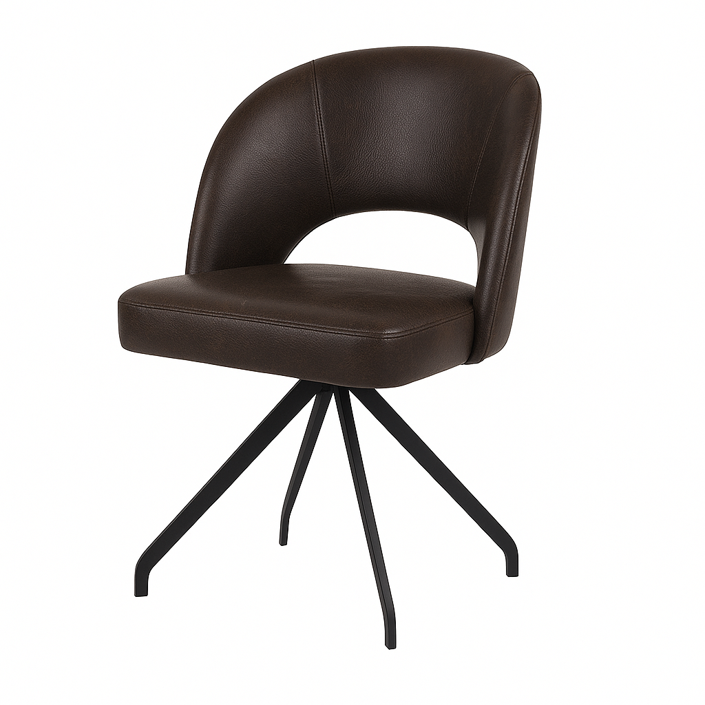 Scaun piele MARO INCHIS | model ZANCA
