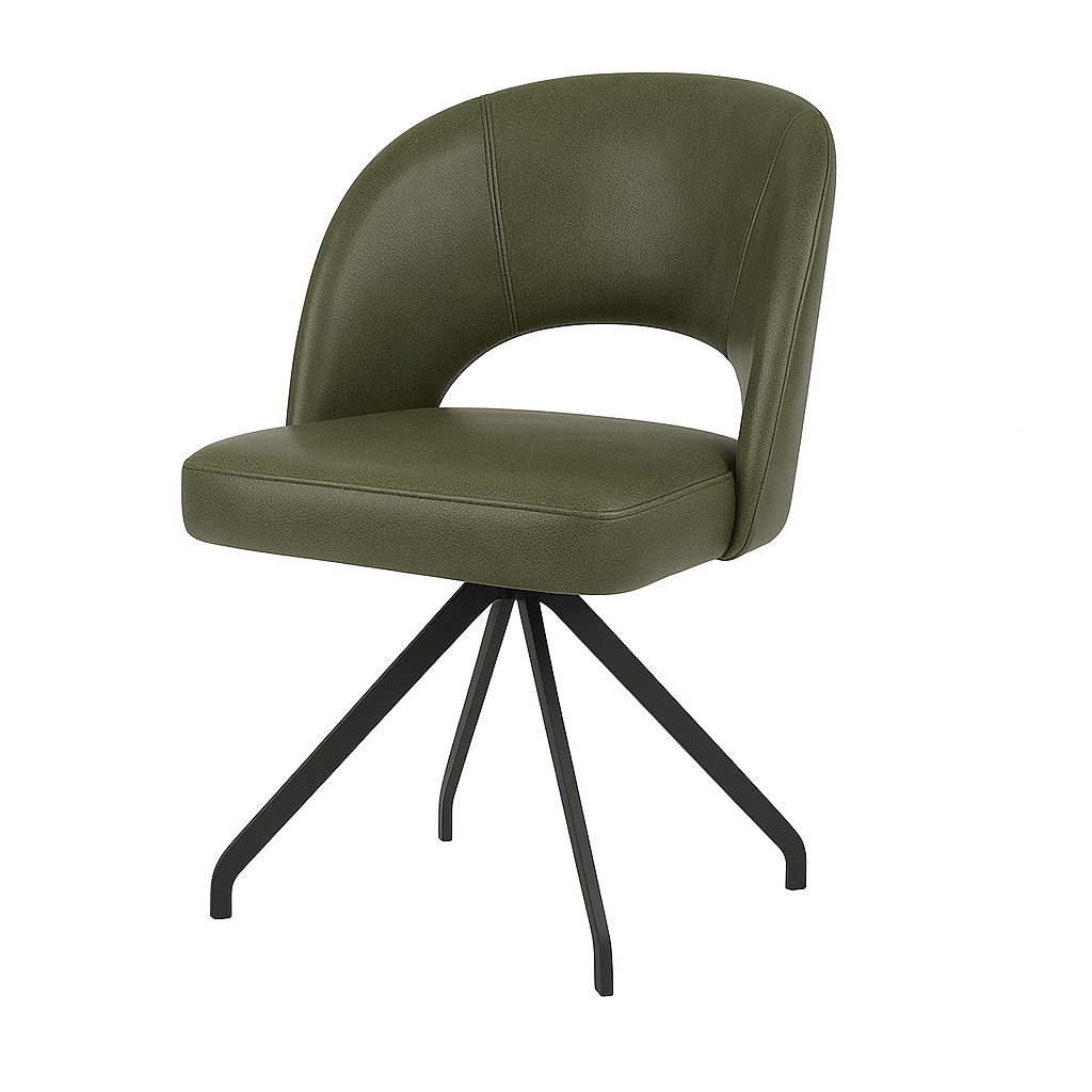 Scaun piele VERDE | model ZANCA